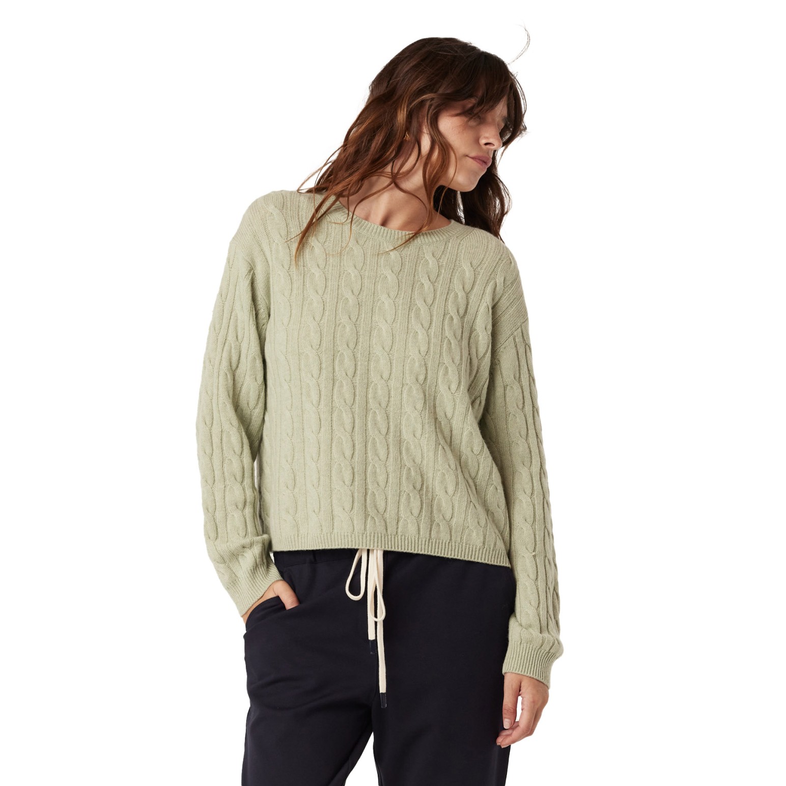 Cable Cashwool Cable Crew Jumper